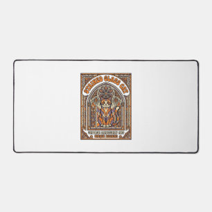 Glas-in-lood Kat Kat Glas-in-lood Kerk Vintage Bureaumat