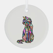 Glas in lood kat ornament (Achterkant)