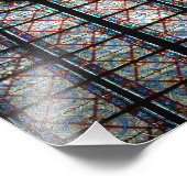 Glas in lood Kathedraal van Notre Dame Foto Afdruk (Hoek)