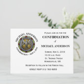 Glas in lood Katholieke Bevestigingsuitnodiging Kaart (Staand voorkant)