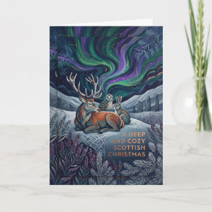 Glas-in-lood Keltische Schotse Kerstkaart Kaart