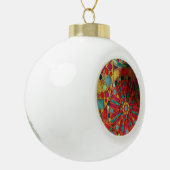 Glas in lood keramische bal ornament (Links)