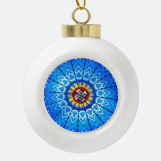 Glas in lood keramische bal ornament