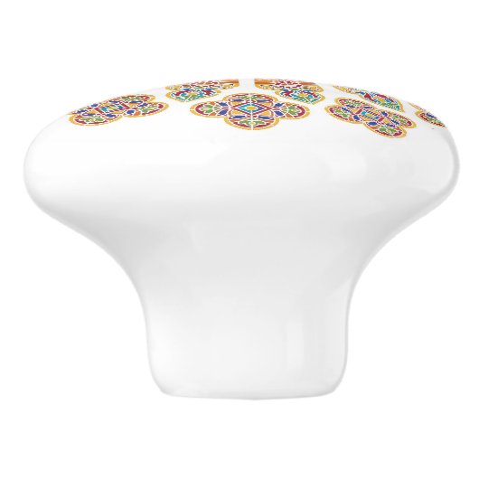 Glas in lood keramische knop (Zijkant)