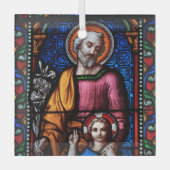 Glas in lood kerglas sierglas glas ornament (Voorkant)