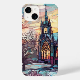 Glas in lood kerk iPhone 14 Barely There Hoesje