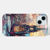 Glas in lood Kerk iPhone 15 Nauwelijks Daar Hoesje (Achterkant (horizontaal))