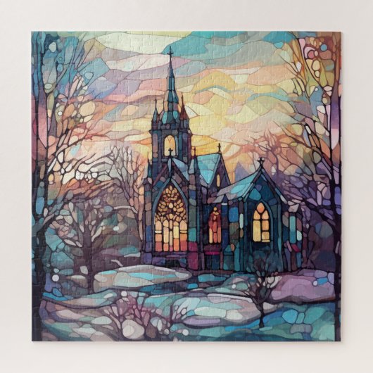Glas in lood Kerk Puzzel (Verticaal)