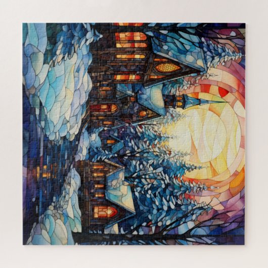 Glas in lood Kerk Puzzel (Horizontaal)