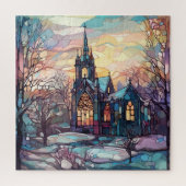 Glas in lood Kerk Puzzel Legpuzzel (Verticaal)