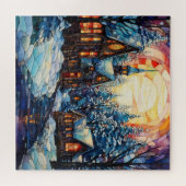 Glas in lood Kerk Puzzel Legpuzzel (Horizontaal)