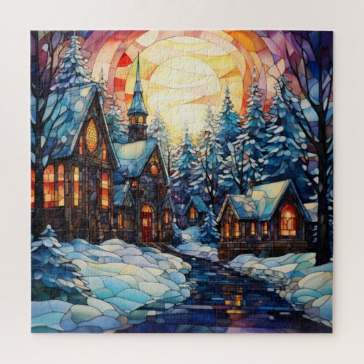 Glas in lood Kerk Puzzel Legpuzzel (Verticaal)