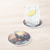 Glas in lood Kerk Sandstone Onderzetter (Zijkant)