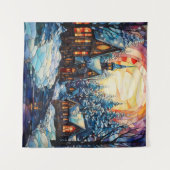 Glas in lood Kerk Tapestry Wandkleed (Voorkant (horizontaal))