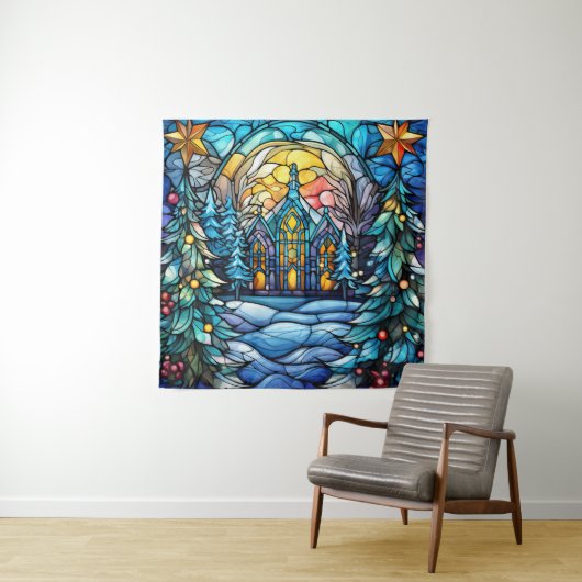 Glas in lood Kerk Tapestry Wandkleed (In situ)