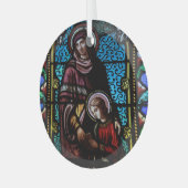 Glas in lood kerkvenster  glas ornament (Voorkant links)