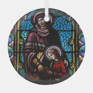 Glas in lood kerkvenster ornament