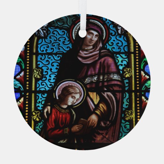 Glas in lood kerkvenster ornament (Achterkant)