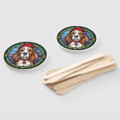 Glas-in-lood Kerst Beagle Handwaaier (Niet-gemonteerd)