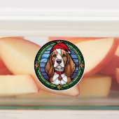 Glas-in-lood Kerst Beagle Labels (Aangebracht)