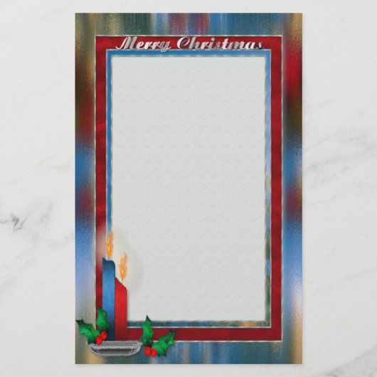 Glas in lood kerst briefpapier (Voorkant)