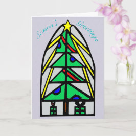 Glas in lood kerst kaart