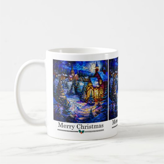 Glas in lood kerst Mok (Links)