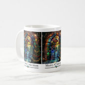 Glas in lood kerst Mok (Voorkant links)