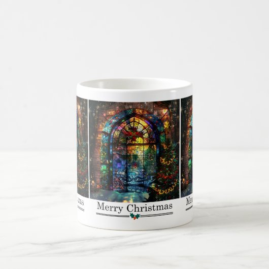 Glas in lood kerst Mok (Center)