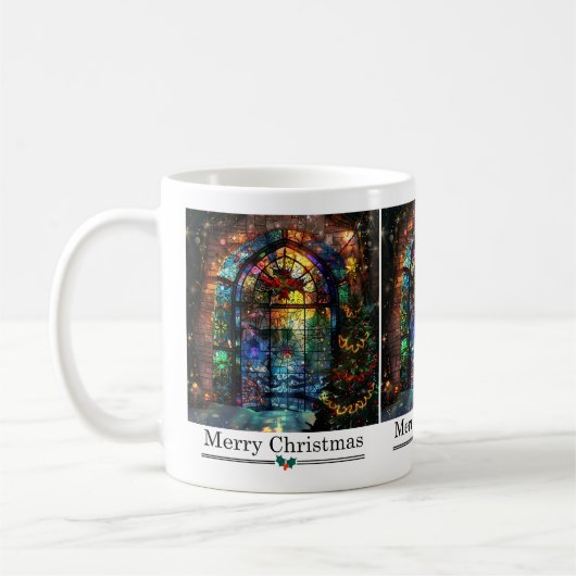 Glas in lood kerst Mok (Links)