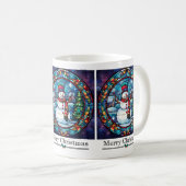 Glas in lood kerst Mok (Voorkant rechts)