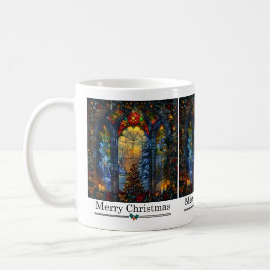 Glas in lood kerst Mok (Links)
