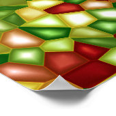 Glas-in-lood kerst mozaïek poster (Hoek)