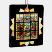 Glas in lood kerst Nativiteit Keramisch Ornament (Rechts)
