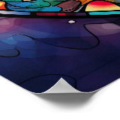 Glas in lood Kerst Poster (Hoek)