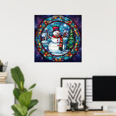 Glas in lood Kerst Poster (Thuiskantoor)