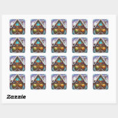 Glas in lood Kerst stickers (Vel)