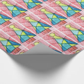 Glas in lood kerstboom cadeaupapier (Hoek)