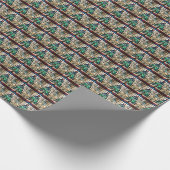 Glas in lood kerstboom cadeaupapier (Hoek)