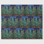 Glas in lood kerstboom inpakpapier (Vlak)