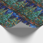 Glas in lood kerstboom inpakpapier (Hoek)