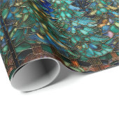 Glas in lood kerstboom inpakpapier (Rol Hoek)