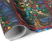 Glas in lood kerstboom mooi cadeaupapier (Rol Hoek)