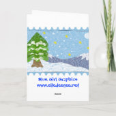 Glas in lood kerstboom Wenskaart Feestdagen Kaart (Achterkant)