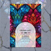 Glas in lood kerstfeest kaart