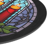 Glas in lood kerstkaarsen snijplank (Hoek)