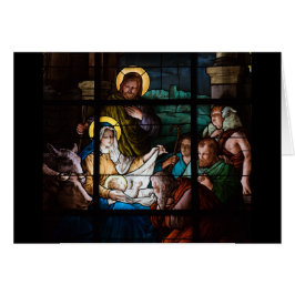 Glas in lood kerstkaart