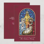 Glas in lood kerstkaart (Voorkant / Achterkant)