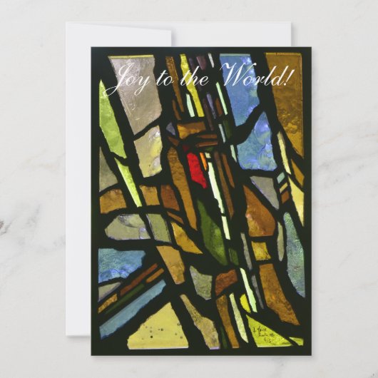 Glas in lood kerstkaart bedankkaart (Voorkant)