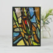 Glas in lood kerstkaart bedankkaart (Staand voorkant)